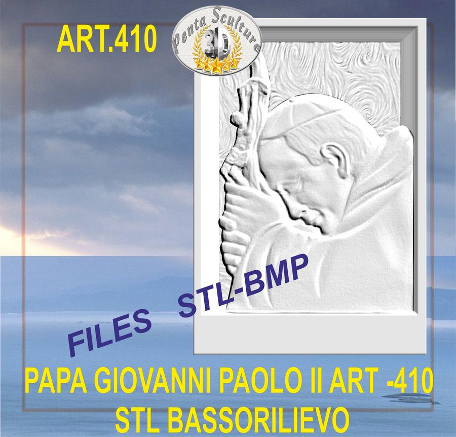 papa_giovanni_paolo_ii_STL_bassorilievo_per_CNC_pantografi_art._410