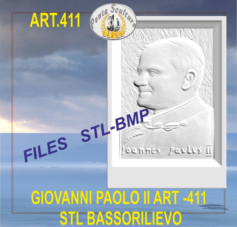 papa_giovanni_paolo_ii_STL_bassorilievo_per_CNC_pantografi_art._411
