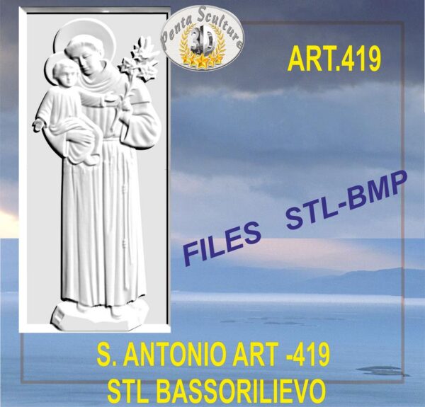 santo_antonio_STL_bassorilievo_per_CNC_pantografi_art._419