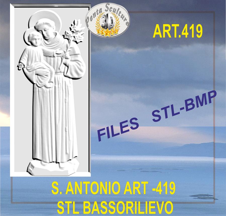 santo_antonio_STL_bassorilievo_per_CNC_pantografi_art._419