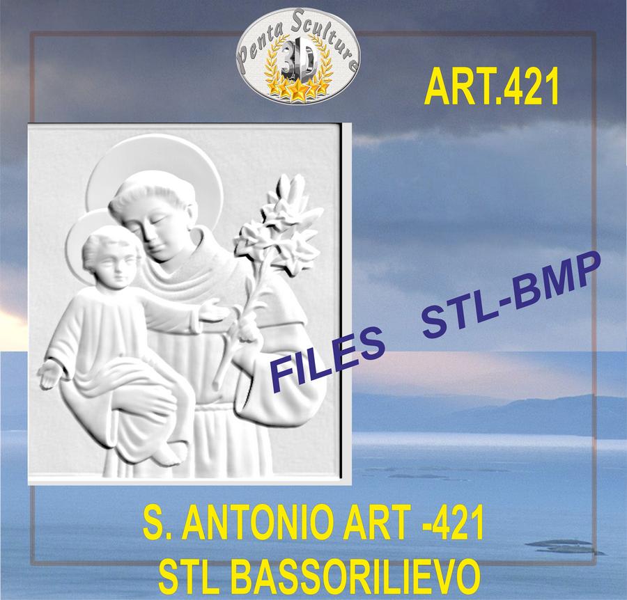 santo_antonio_STL_bassorilievo_per_CNC_pantografi_art._421
