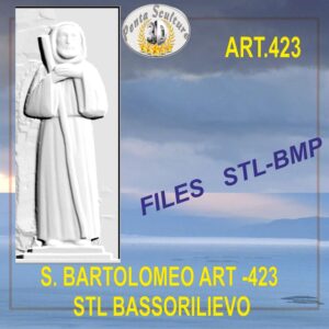 San Bartolomeo STL bassorilievo per CNC pantografi art.423