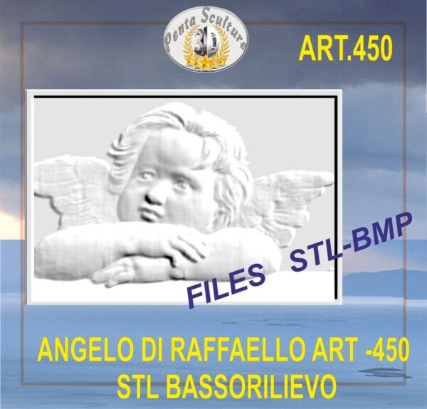 angelo_di_raffaello_STL_bassorilievo_per_CNC_pantografi_art._450