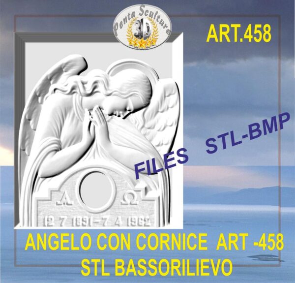 angelo_con_cornice_STL_bassorilievo_per_CNC_pantografi_art._458