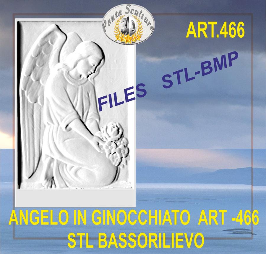 angelo_inginocchiato_STL_bassorilievo_per_CNC_pantografi_art._466