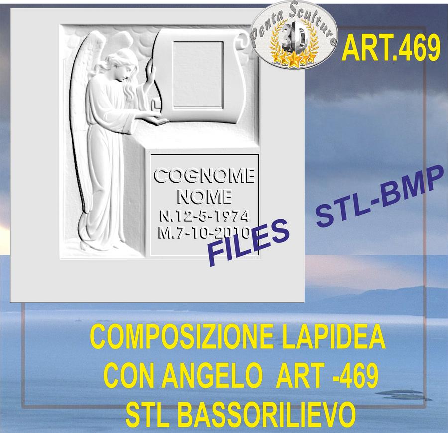 composizione_lapidea_con_angelo_STL_bassorilievo_per_CNC_pantografi_art._469