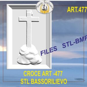 Croce STL bassorilievo per CNC pantografi art.477