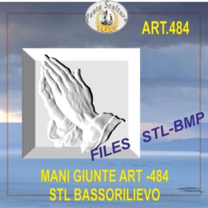 Le mani di mio fratello STL bassorilievo per CNC pantografi art.484