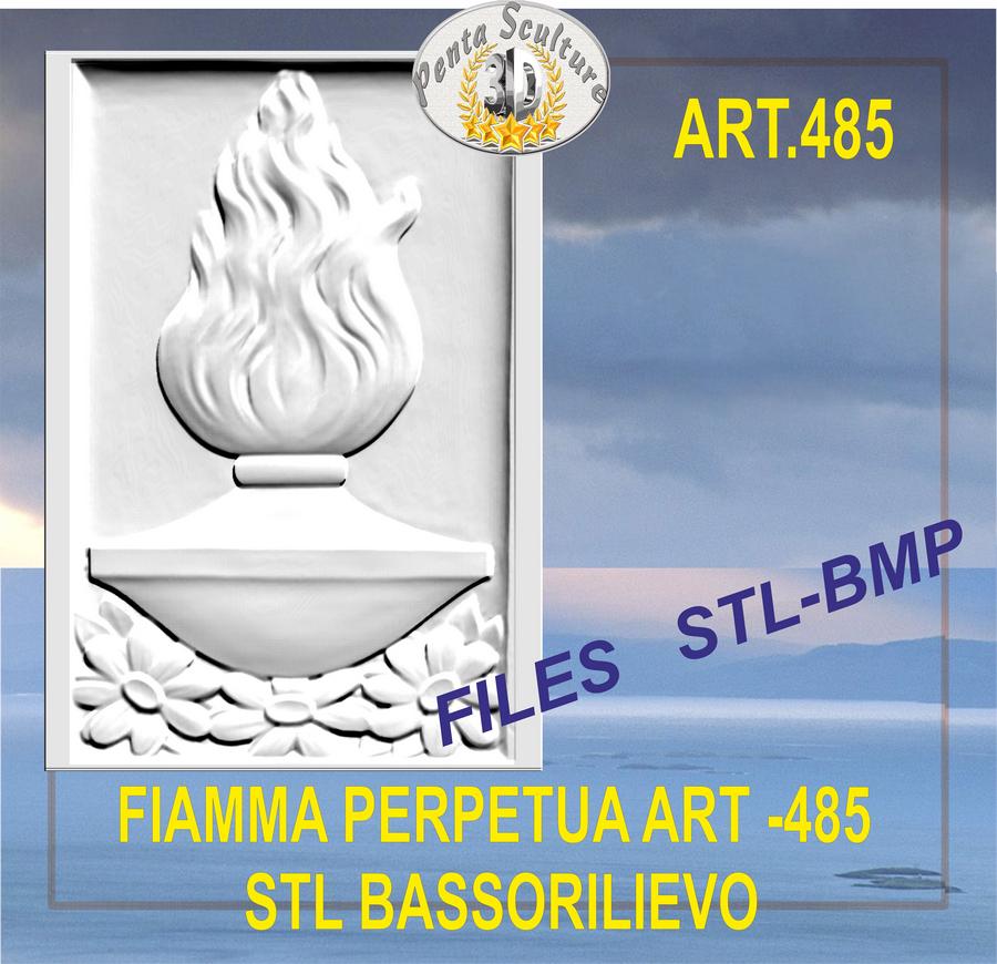 Fiamma_perpetua_STL_bassorilievo_per_CNC_pantografi_art._485