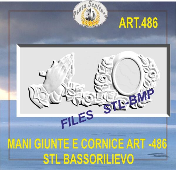 mani_giunte_e_cornice_STL_bassorilievo_per_CNC_pantografi_art._486