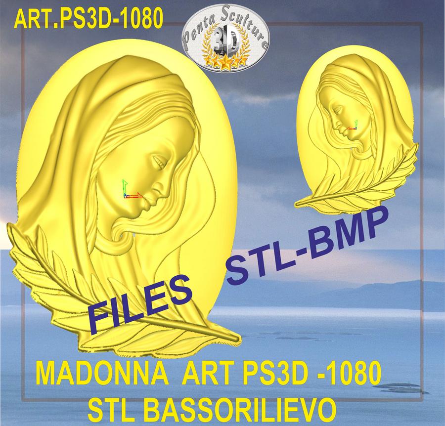 madonna_ ps3d_1080_STL_bassorilievo_per_CNC_pantografi_art._ps3d-1080