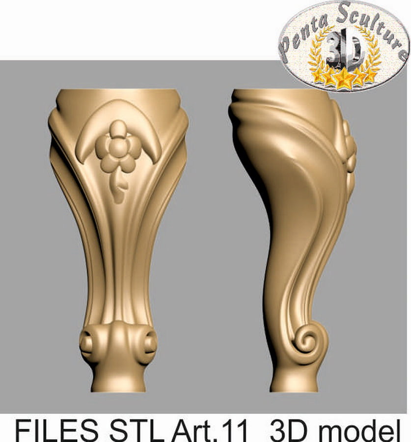 decoro_piede_mobile_ art_A_011_3d_model_formato_stl_per_cnc pantografi_3dmodel_bassorilievo