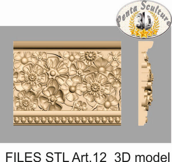 decoro_greca_ art_A_012_3d_model_formato_stl_per_cnc pantografi_rosone_bassorilievo