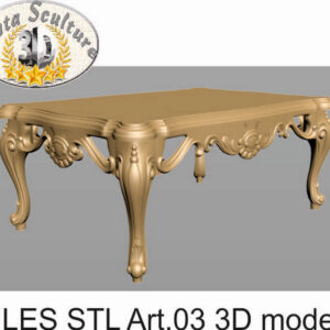 Decoro tavolo art.A-003  3d model formato .stl per cnc pantografi decoro bassorilievo