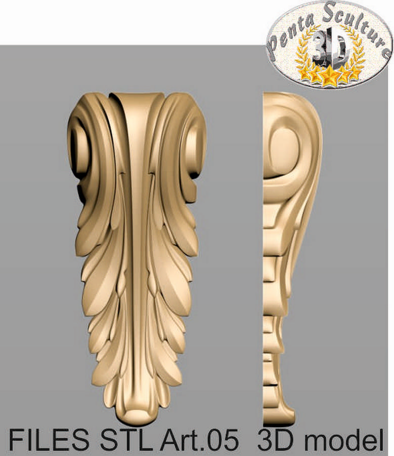 decoro_capitello_ art_A_005_3d_model_formato_stl_per_cnc pantografi_capitello_bassorilievo