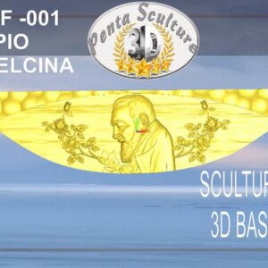 San Pio da Pietrelcina con rose file per fiancata cofani funebri art. cof. 001
