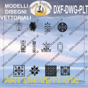 Decori file vettoriale modello DR-VETT 016 eps dwg dxf plt