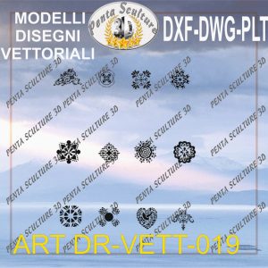 Decori file vettoriale modello DR-VETT 019 eps dwg dxf plt