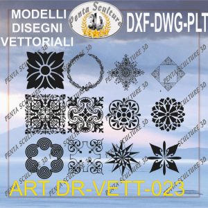 Decori file vettoriale modello DR-VETT 023 eps dwg dxf plt