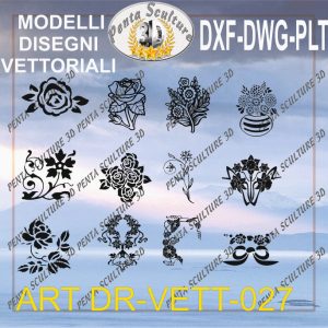Decori file vettoriale modello DR-VETT 027 eps dwg dxf plt