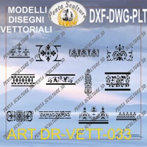 Decori file vettoriale modello DR-VETT 033 eps dwg dxf plt