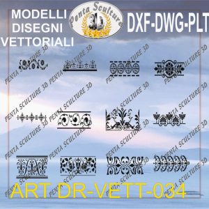 Decori file vettoriale modello DR-VETT 034 eps dwg dxf plt
