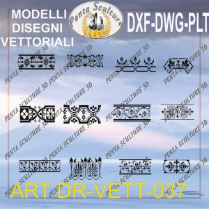 Decori file vettoriale modello DR-VETT 037 eps dwg dxf plt