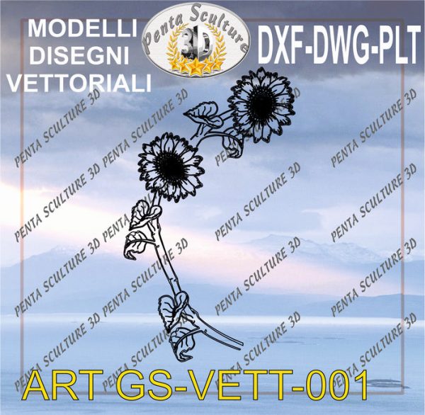 Girasole_file_vettoriale_modello_GS-VETT_001_eps_dwg_dxf_plt