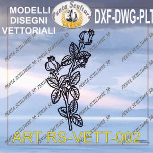 rosa file vettoriale modello RS-VETT 002