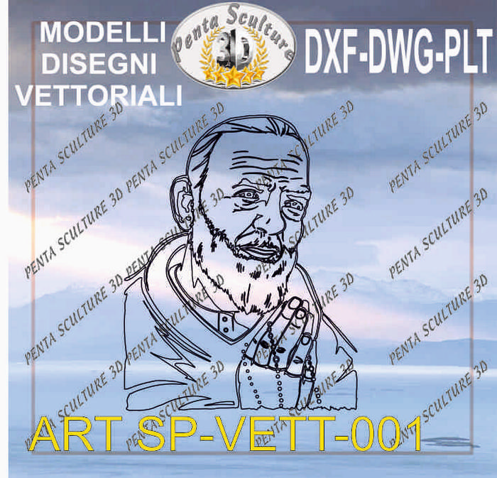 Padre_pio_da_pietrelcina_file_vettoriale_modello_SP-VETT_001_eps_dwg_dxf_plt