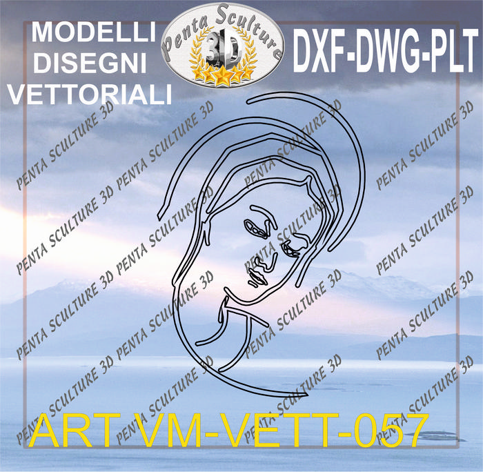 Vergine Maria file vettoriale modello 57 eps dwg dxf plt