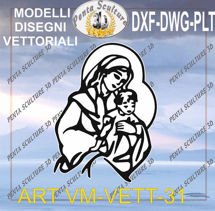 Vergine_Maria_file_vettoriale_modello_md_31_eps_dwg_dxf_plt