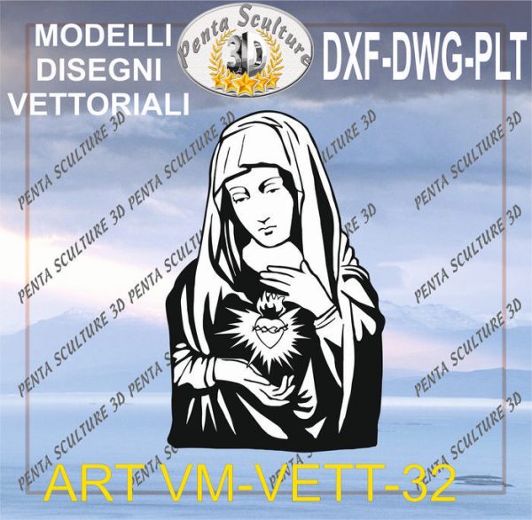 Vergine_Maria_file_vettoriale_modello_md_032_eps_dwg_dxf_plt
