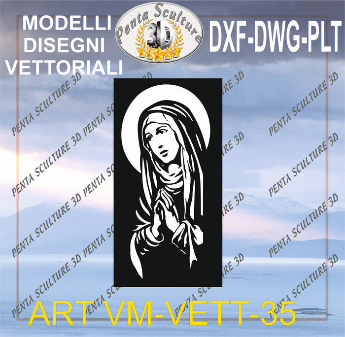 Vergine_Maria_file_vettoriale_modello_md_035_eps_dwg_dxf_plt
