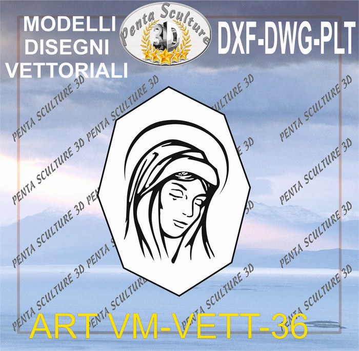 Vergine_Maria_file_vettoriale_modello_md_036_eps_dwg_dxf_plt