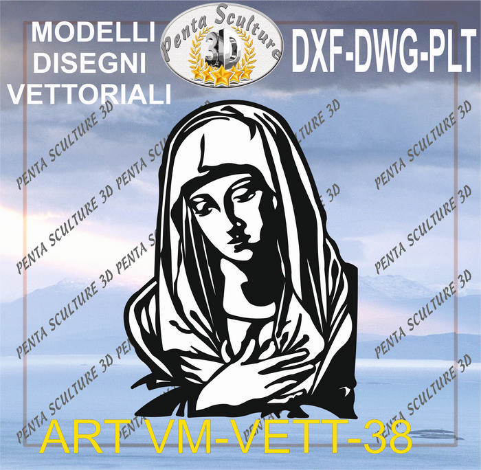 Vergine_Maria_file_vettoriale_modello_md_038_eps_dwg_dxf_plt