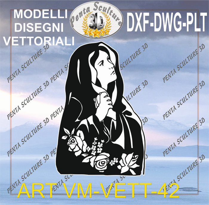 Vergine_Maria_file_vettoriale_modello_42_eps_dwg_dxf_plt