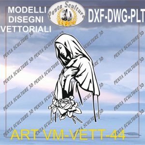 Vergine Maria file vettoriale modello 44 eps dwg dxf plt