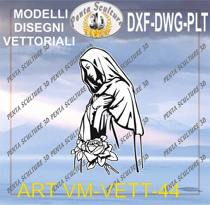 Vergine_Maria_file_vettoriale_modello_44_eps_dwg_dxf_plt