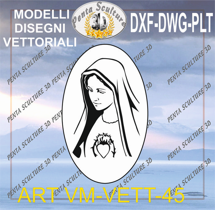 Vergine_Maria_file_vettoriale_modello_45_eps_dwg_dxf_plt