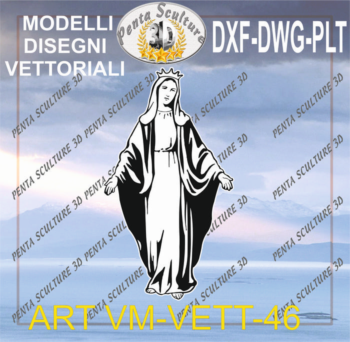 Vergine_Maria_file_vettoriale_modello_46_eps_dwg_dxf_plt