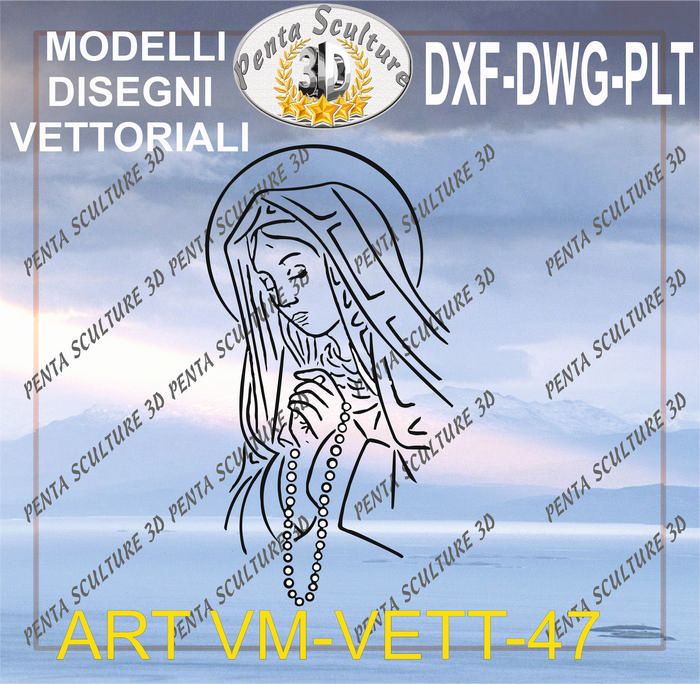 Vergine_Maria_file_vettoriale_modello_47_eps_dwg_dxf_plt