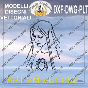 Vergine Maria file vettoriale modello 52 eps dwg dxf plt