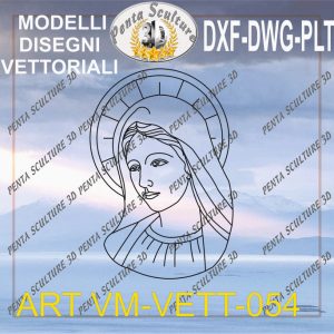 Vergine Maria file vettoriale modello 54 eps dwg dxf plt