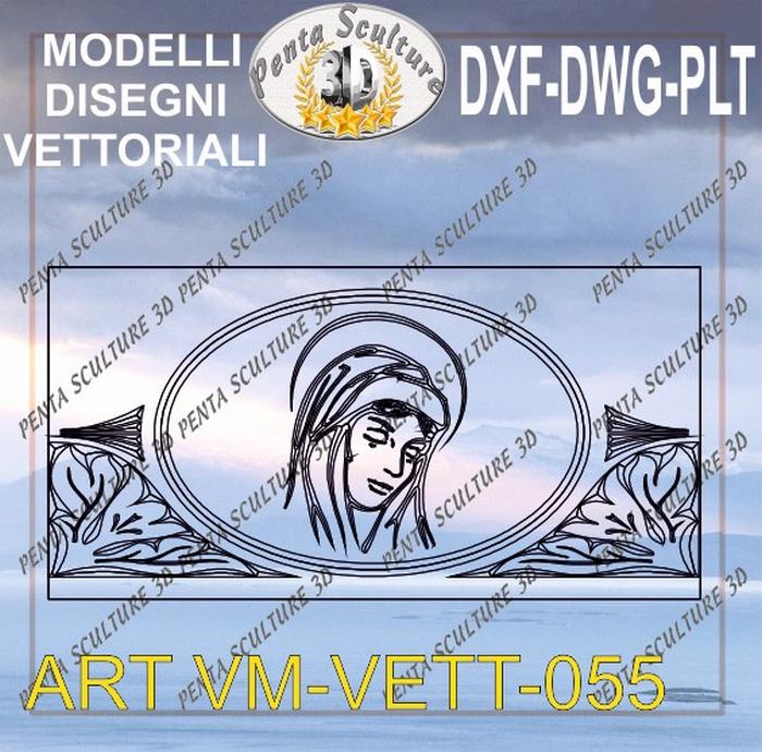 Vergine Maria file vettoriale modello 55 eps dwg dxf plt