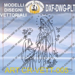 Vergine Maria file vettoriale modello CRS 005 eps dwg dxf plt
