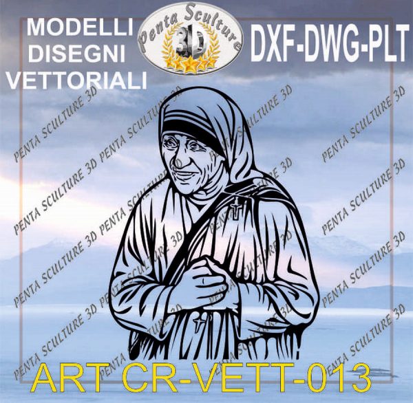 Madre_Teresa_file_vettoriale_modello_crs_013_eps_dwg_dxf_plt
