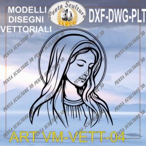 Vergine Maria file vettoriale modello 04 eps dwg dxf plt