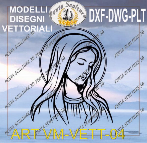 Vergine_Maria_file_vettoriale_modello_04_eps_dwg_dxf_plt
