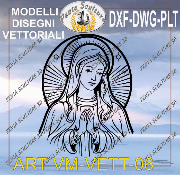 Vergine_Maria_file_vettoriale_modello_06_eps_dwg_dxf_plt